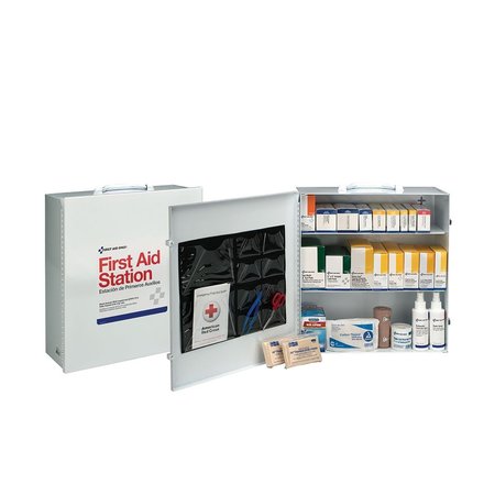 FIRST AID ONLY 100 Person Osha 3-Shelf Metal First Aid Cabinet 6155